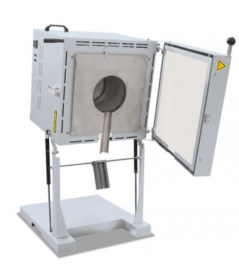 Tilting furnace K 4/10 with steel crucible, e.g. for tin melting