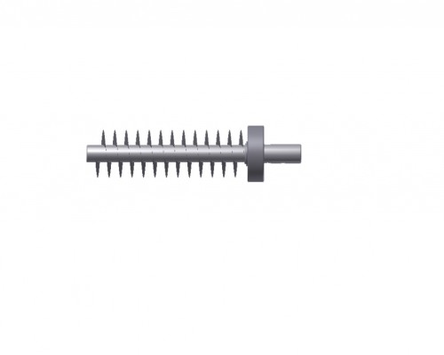 Vibrating channel on the rotary tube for convenient material feeding