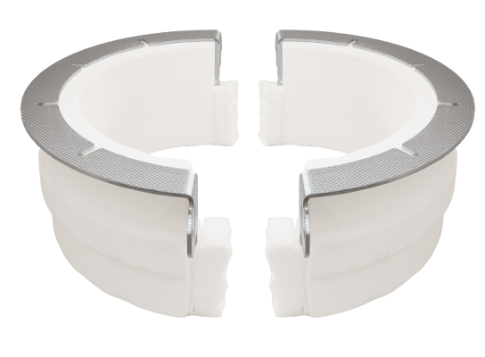 Tube adapter shells for the use of tubes with different diameters