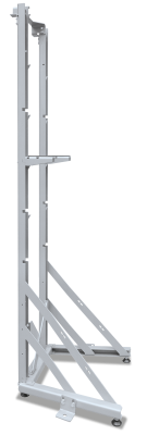Frame for converting the furnace to vertical operation