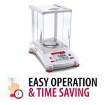 Ohaus Adventurer AX Analytical Balance (0.1mg) with Sling-Shield draftshield.