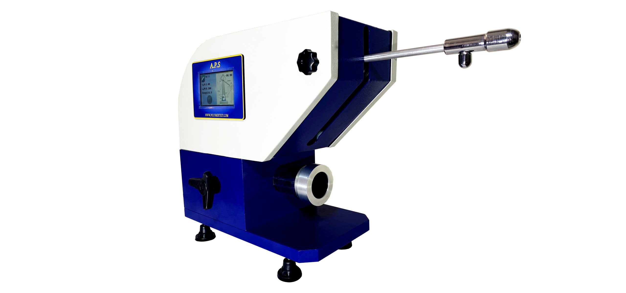 برجندگی APS Rubber Rebound Resilience Tester with digital touchscreen display.