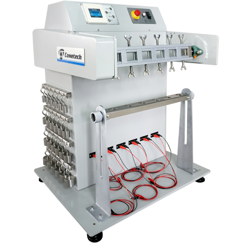 Cometech QC-659D Electric Plug / Cord Bending Tester | 6 Stations, 100–500g Weights, Open-Circuit Detection, IEC 60884