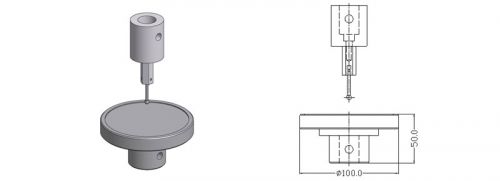 Cometech Series P Grips | Puncture Grips | GR-P010 / GR-P020 | 1kN | Food Packaging & Plastic Film Puncture Testing | ASTM D4833